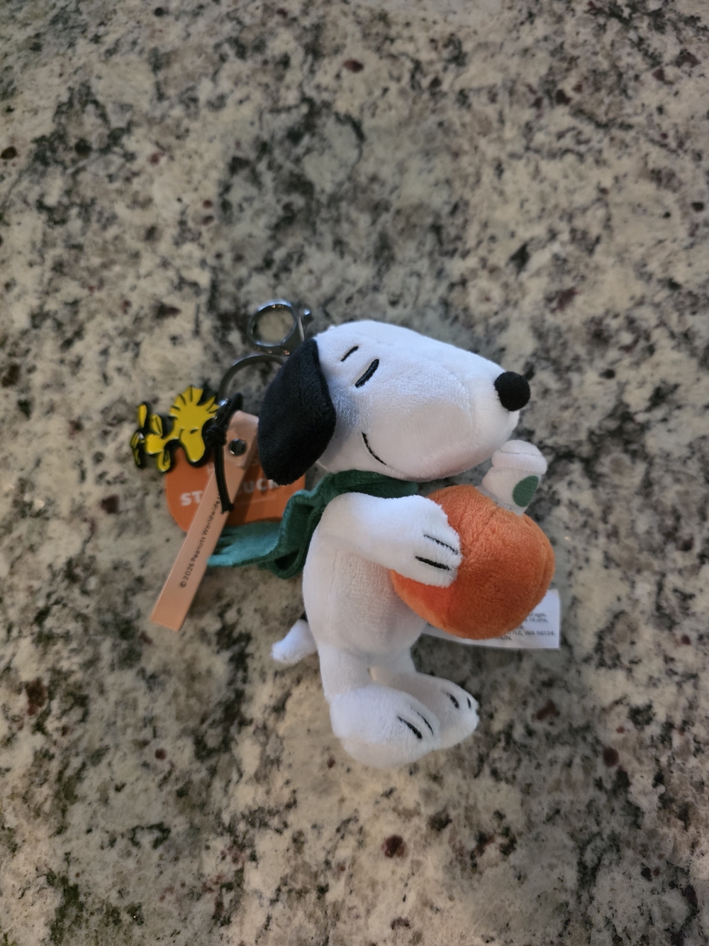 Starbucks Peanuts Snoopy Plush Keychain